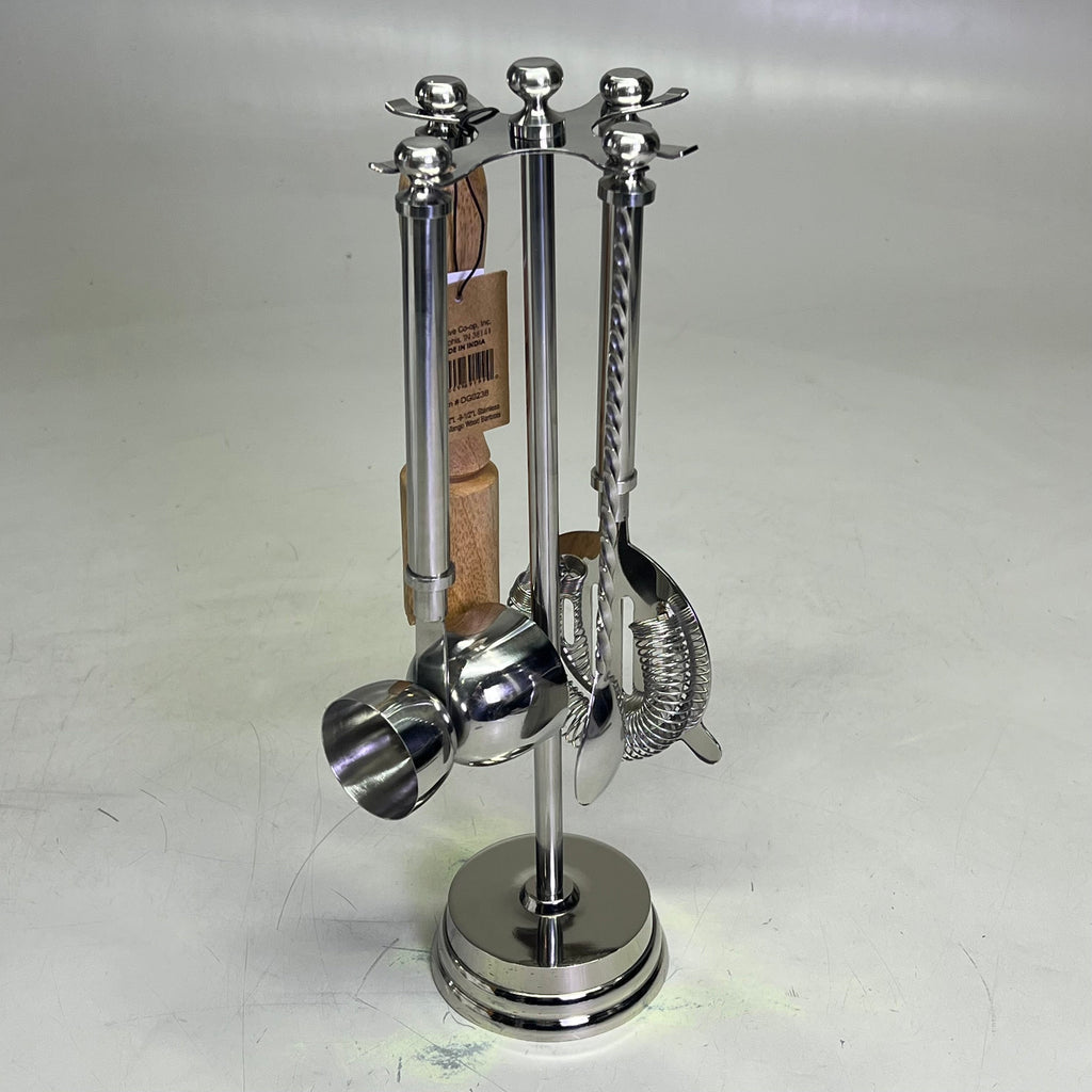Stainless Steel & Mango Wood Bar Tools